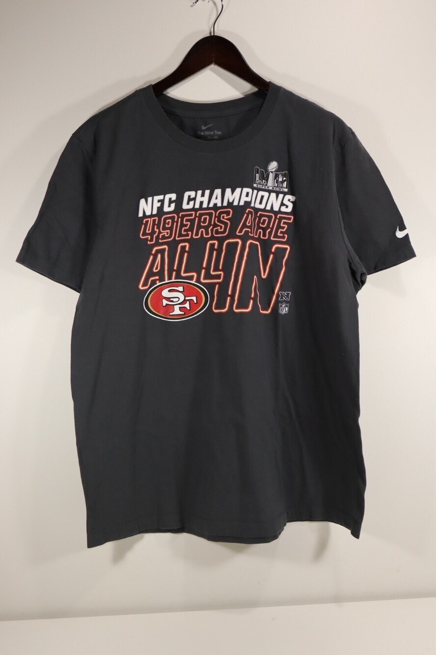 San Fransisco 49ers Superbowl Nike Tee Shirt XL Dark Grey NFC Champions T shirt